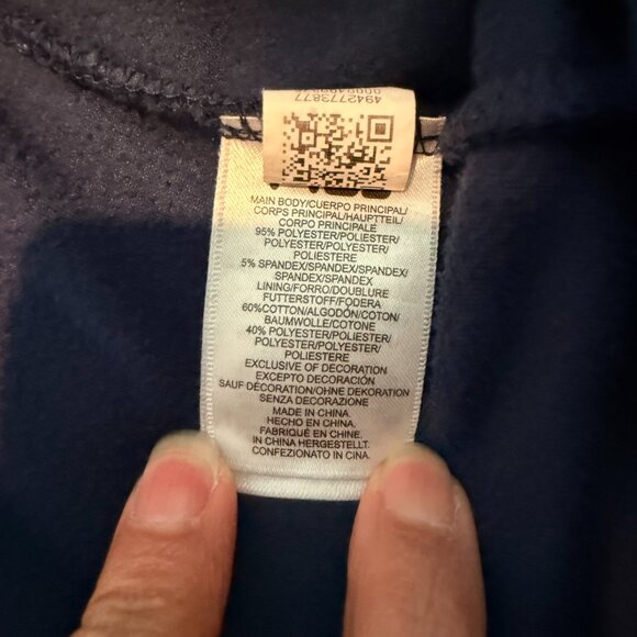 FILA Velour Track Suit Set Navy Blue Logo Tape Hoodie Joggers L/M - Picture 15 of 16